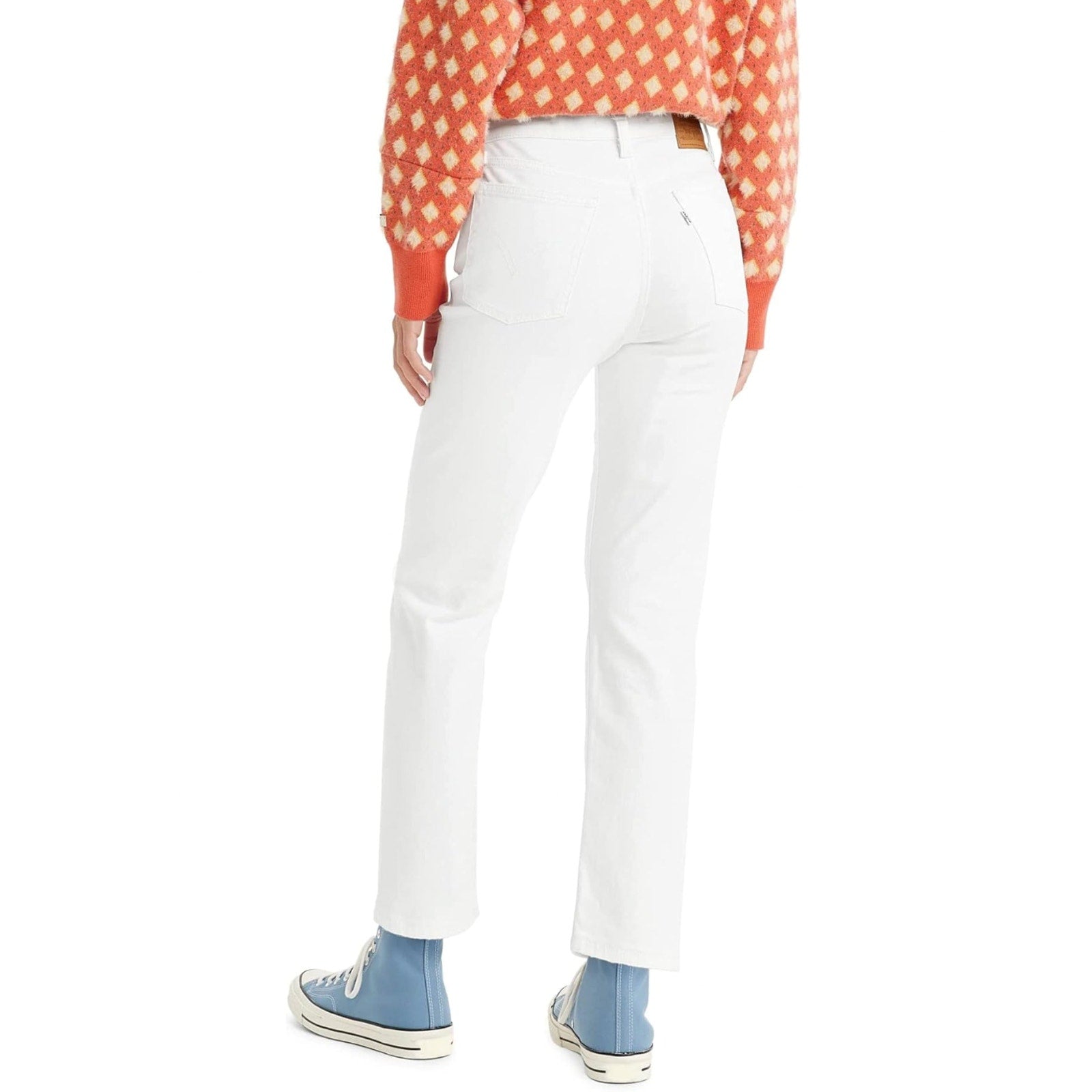 Levi's Womens Wedgie Straight Leg Jeans 27x28 Size 4 White 34964-0184 NWT