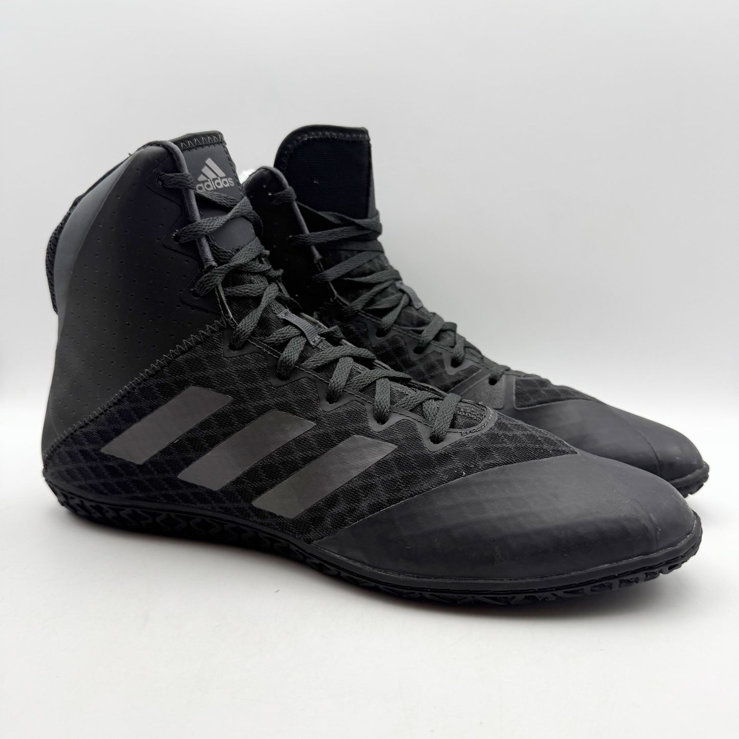 Adidas Mens Mat Wizard 4 Wrestling Shoes US 11 Black Grey Athletic NIB