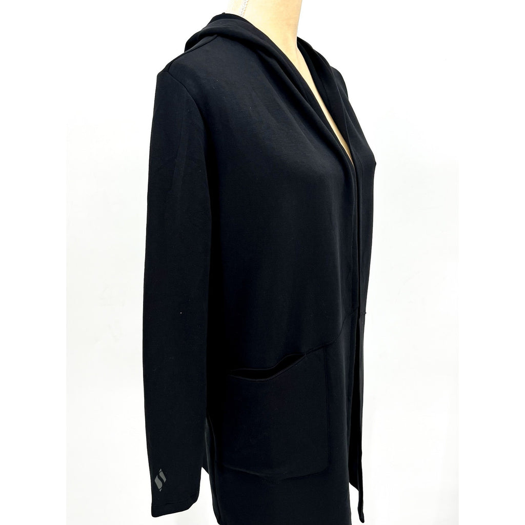SKECHERS Women's Skechluxe Elevate Restful Hoodigan Jacket Small Black NWT