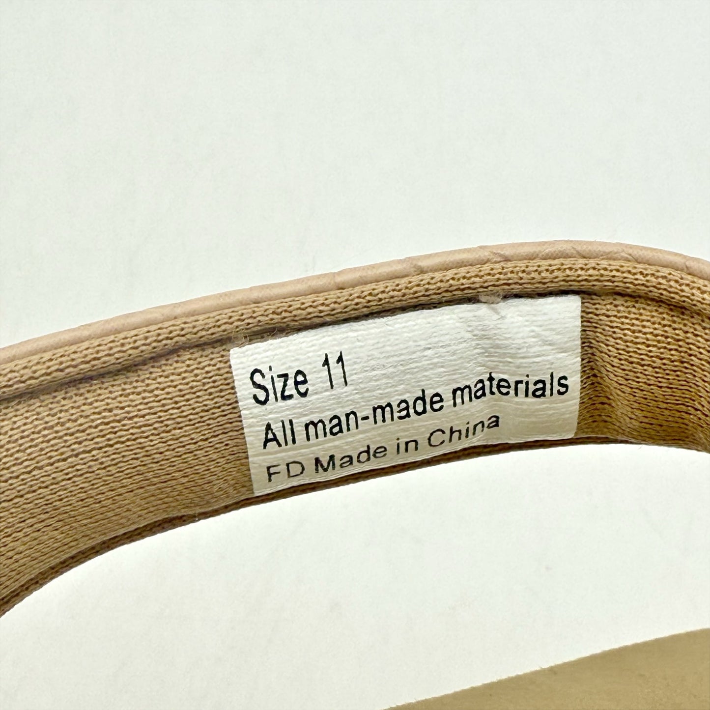 Volatile Womens Neville Wedge Sandal US 11 M Nude Snake Vegan Leather NWOB