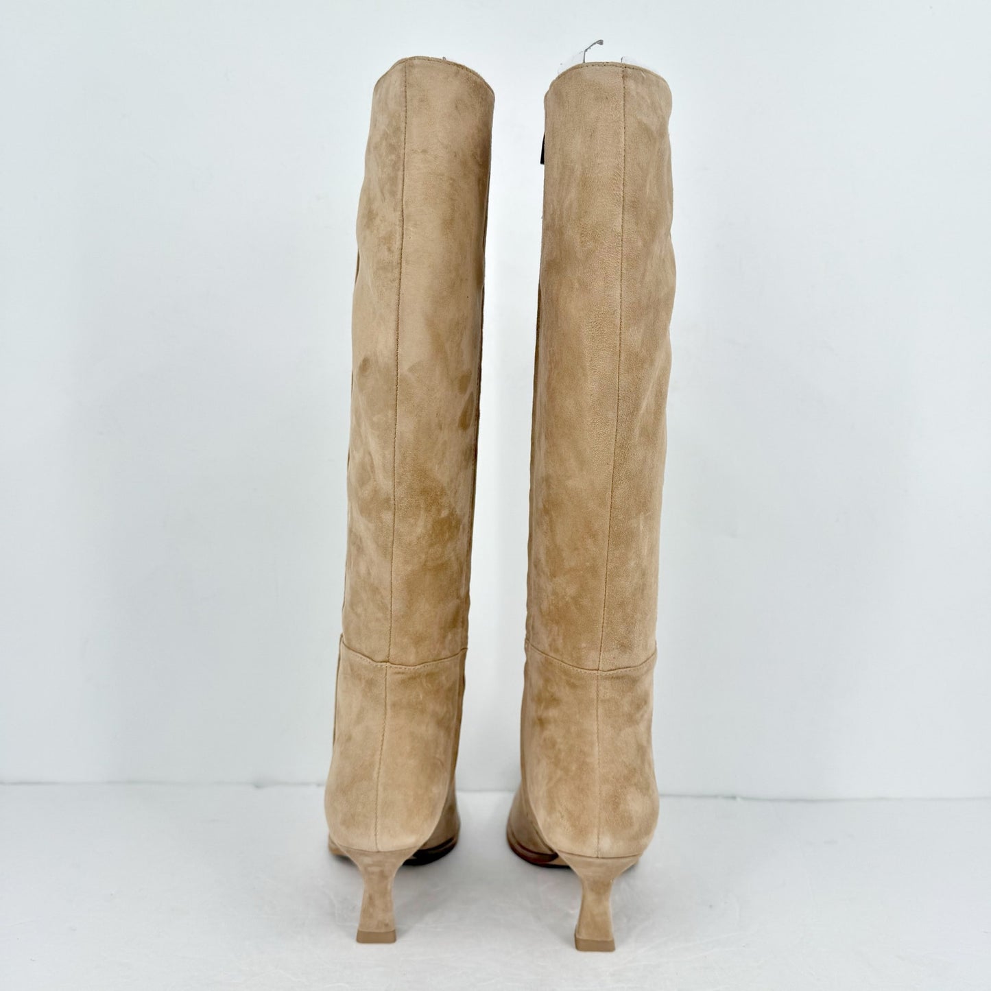 Dolce Vita Womens Auggie Knee High Heeled Boots US 8 M Tan Camel Leather NIB