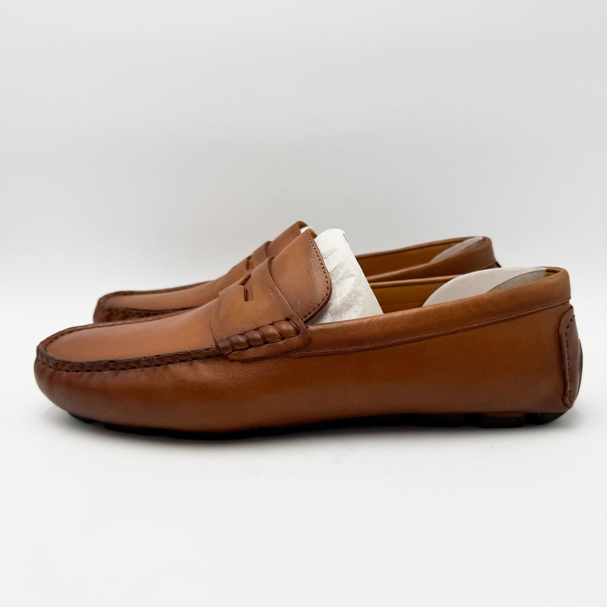 Vince Camuto Mens Vitzroy Driver Loafers Size 9.5 EU 42.5 Brown Tan Leather NIB