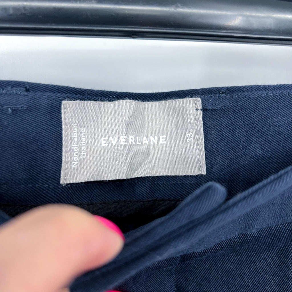 EVERLANE Men's The 7" Performance Chino Shorts Size 33 Navy Blue NWT
