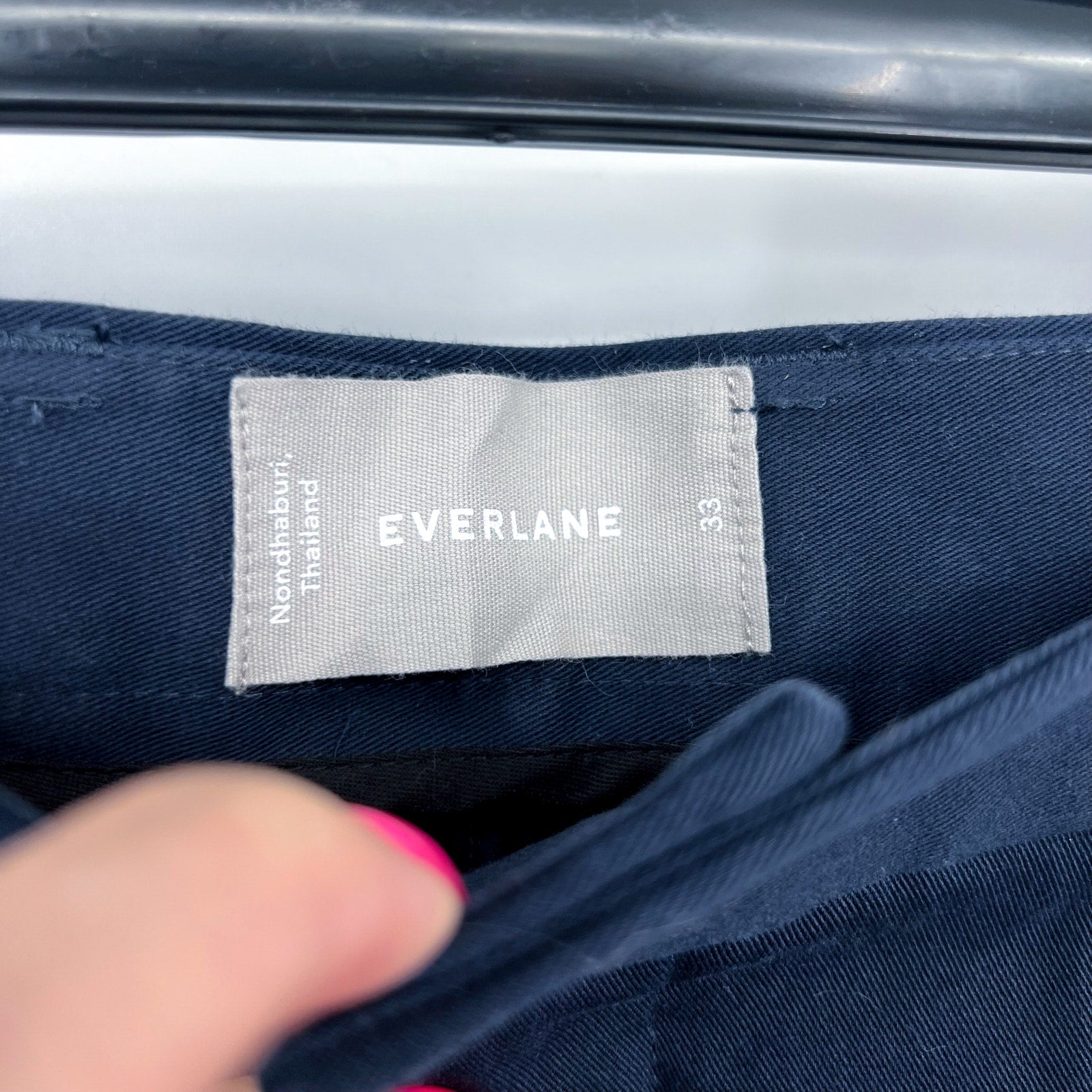 EVERLANE Men's The 7" Performance Chino Shorts Size 33 Navy Blue NWT