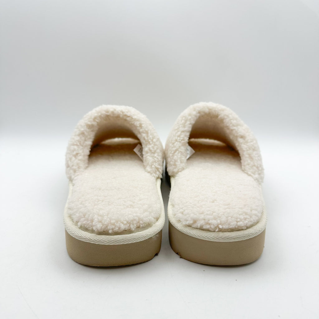 ARIAT Womens Cozy Chic Fuzzy Slippers Size 11 Cream Slide Sandals NWOB