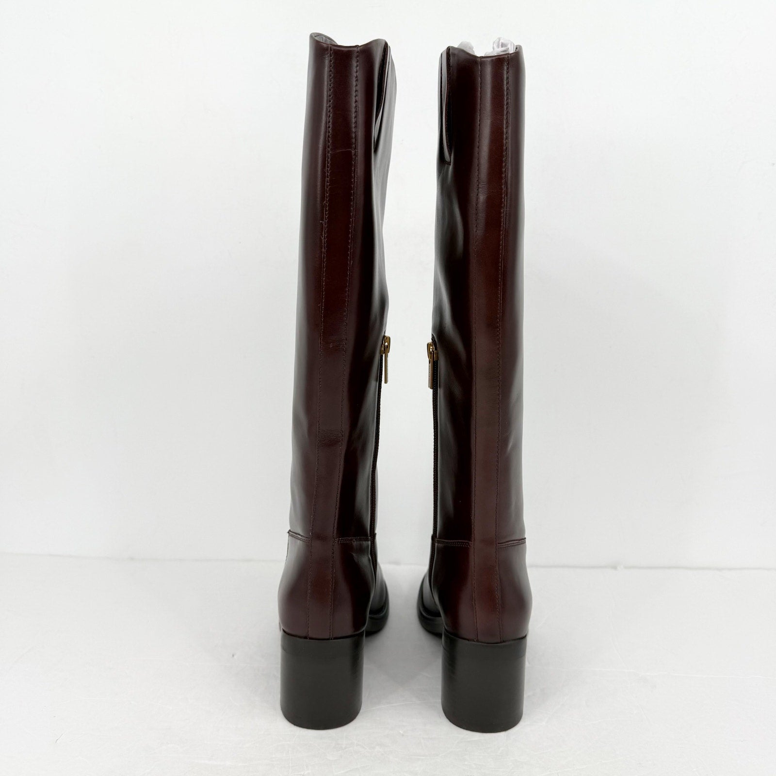 Vince Camuto Womens Amree Knee High Boot US 6 M EU 36.5 Red Mahogany Leather NIB