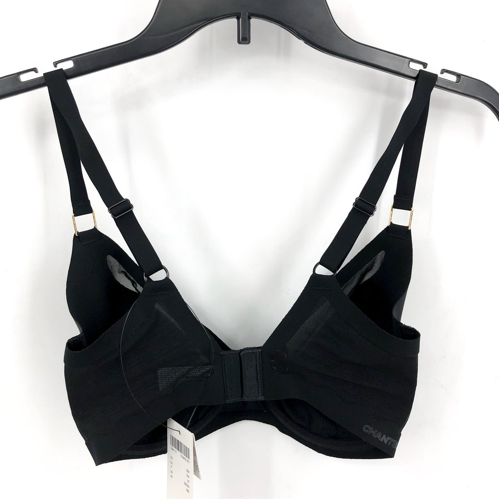 CHANTELLE Women's Pure Light Underwire Unlined Bra Size 32DDD Black Seamless NWT