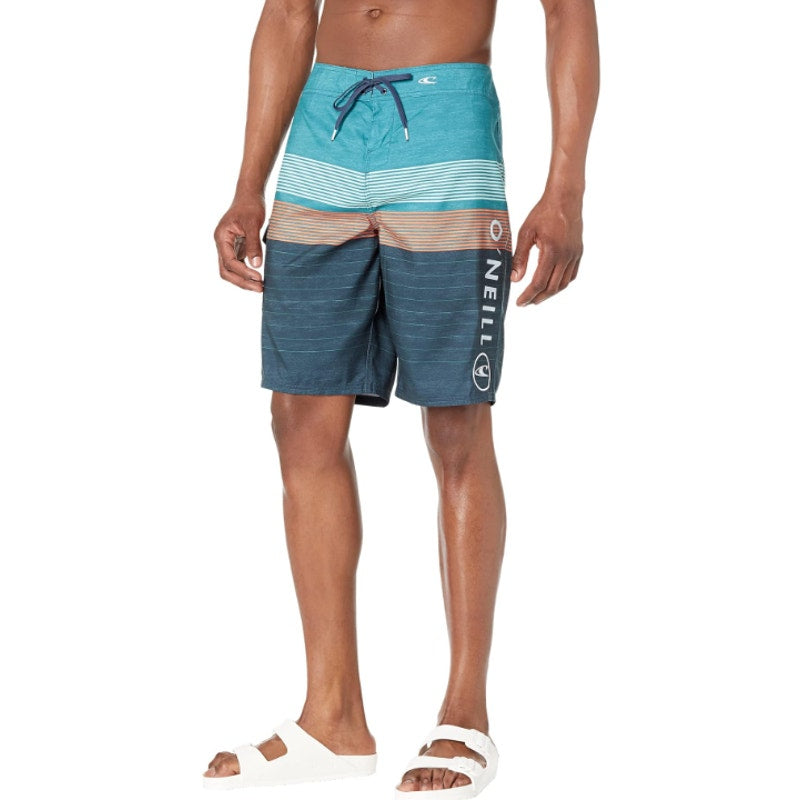 O'NEILL Mens Santa Cruz Printed 2.0 Boardshorts Waist 29 Blue Ocean Striped NWT