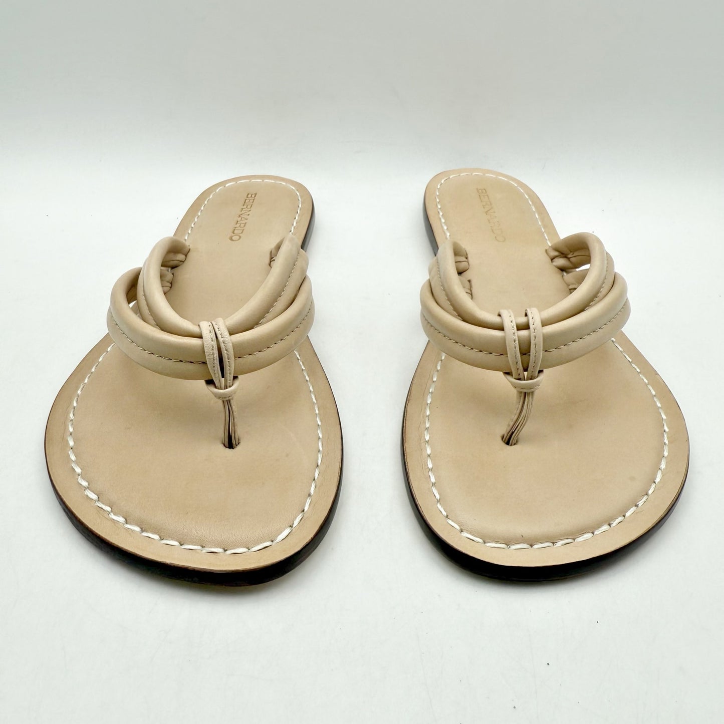 Bernardo Womens Miami Sandals US 8.5 M EU 39 Beige Tan Leather NIB