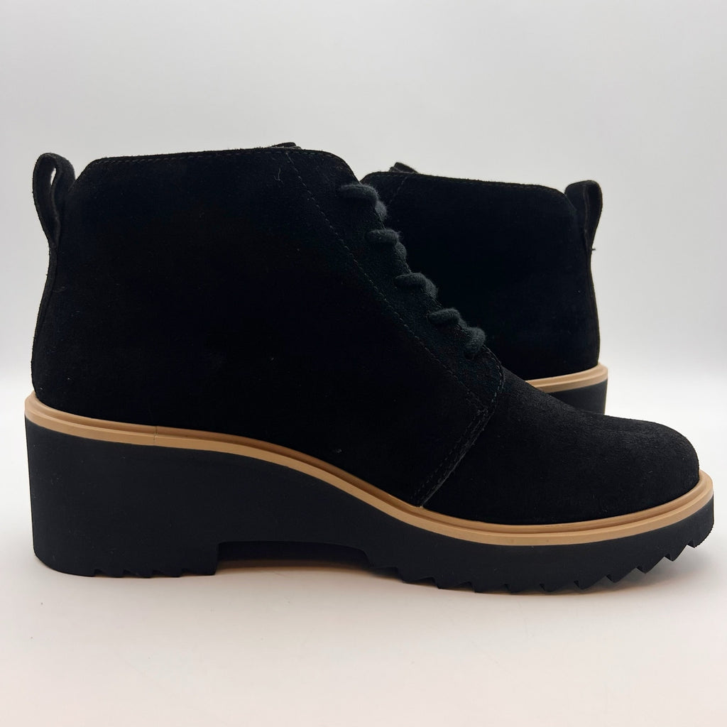 TOMS Womens Maude Lace-Up Ankle Boots SIZE 8.5 EU 39 Black Suede NWOB