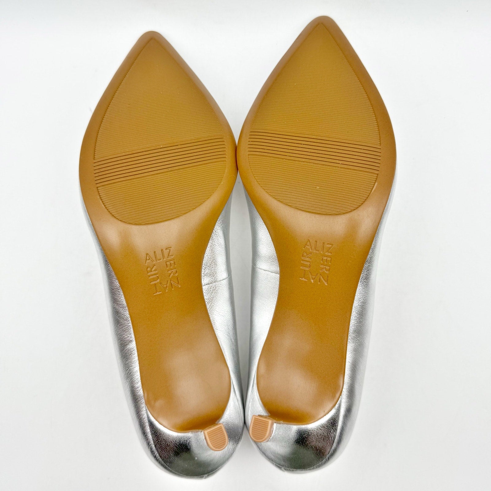 Naturalizer Womens Everly Pumps US 7.5 M EU 38 Silver Metallic Leather NIB