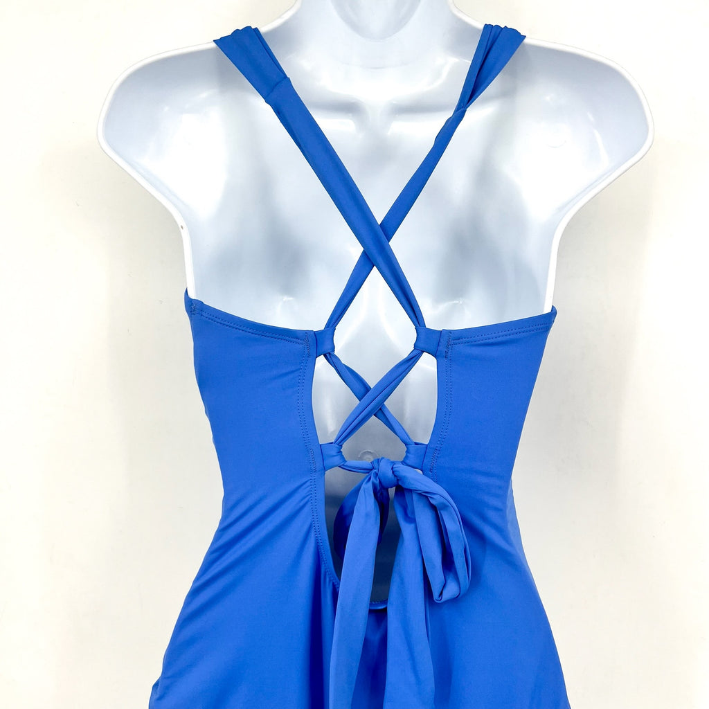 TOMMY BAHAMA Novelty Pearl Vneck One Piece Swimsuit Size 10 Paradiso Blue NWT