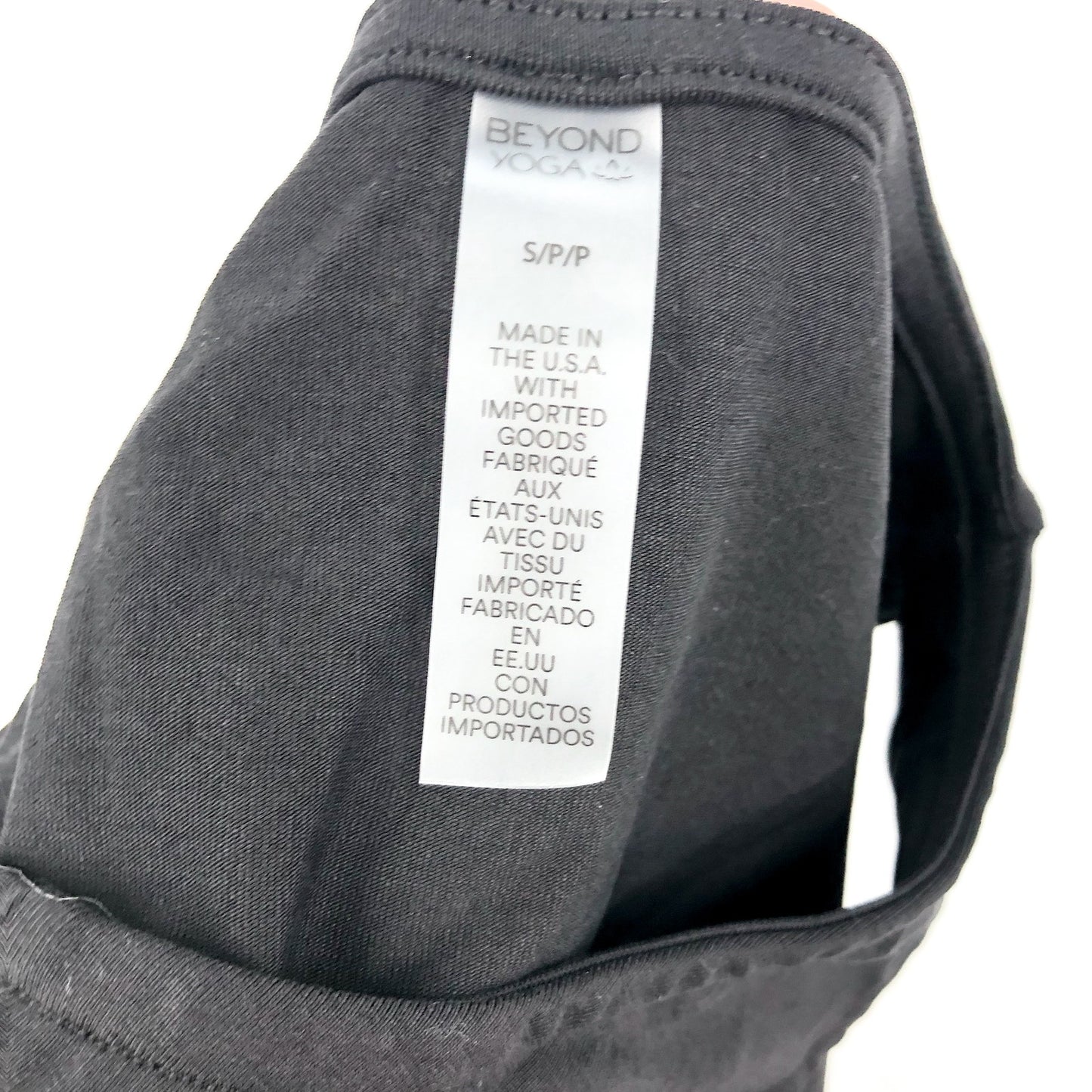 BEYOND YOGA Around The World Front Twist Dress Small Black Sleeveless NWT