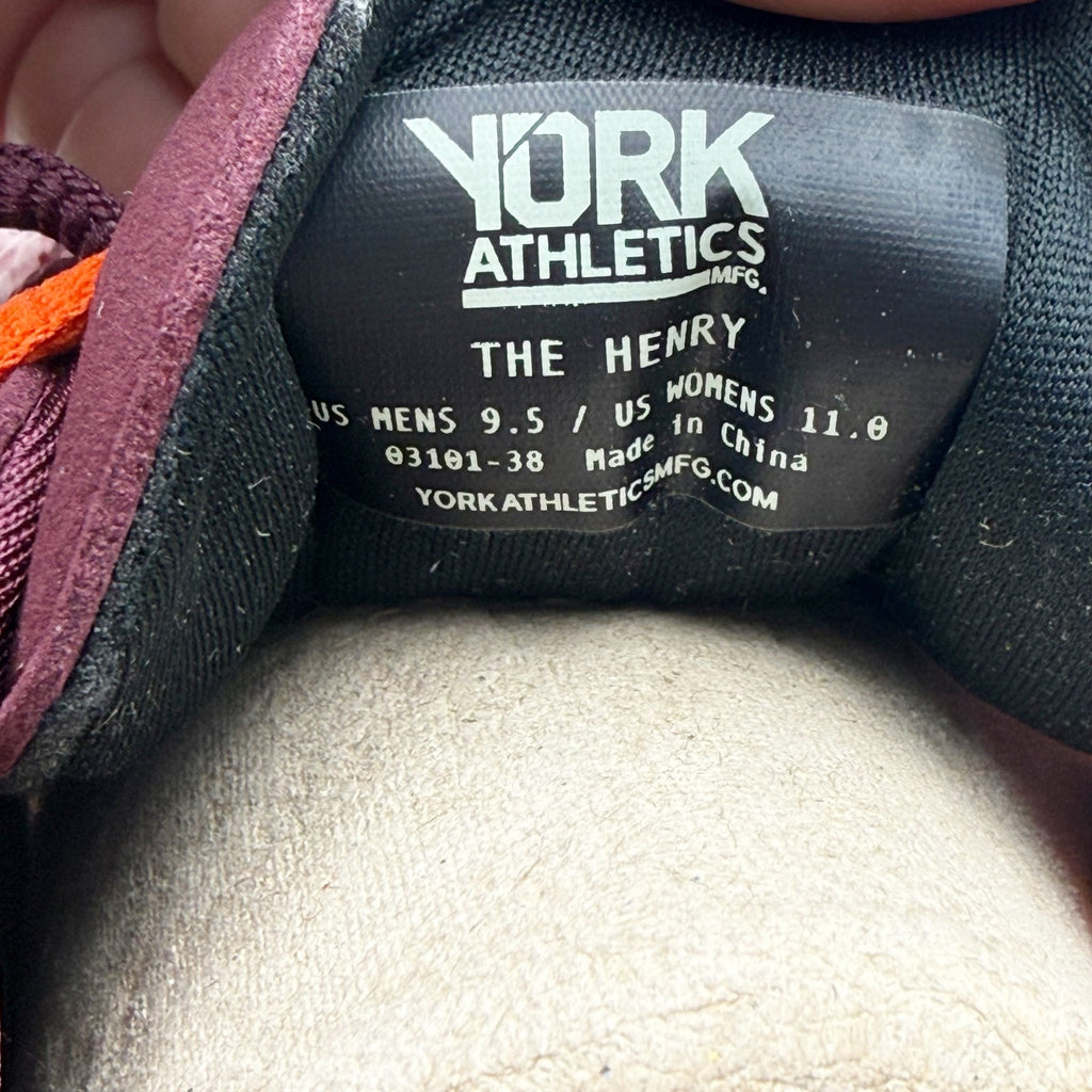 YORK Athletics MENS The Henry Runner Sneakers US 9.5 Magenta Pink Casual NIB