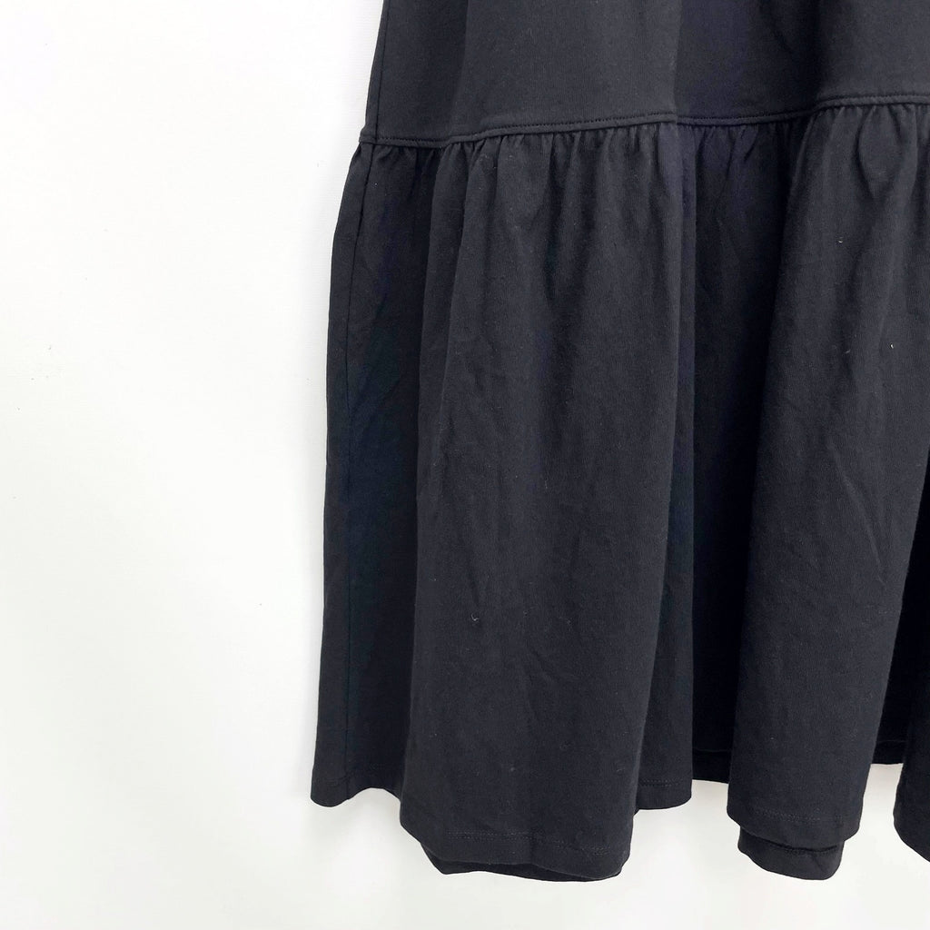 Everlane Womens Midi Dress XS Black The Weekend Tiered Cotton Sleeveless NWOT
