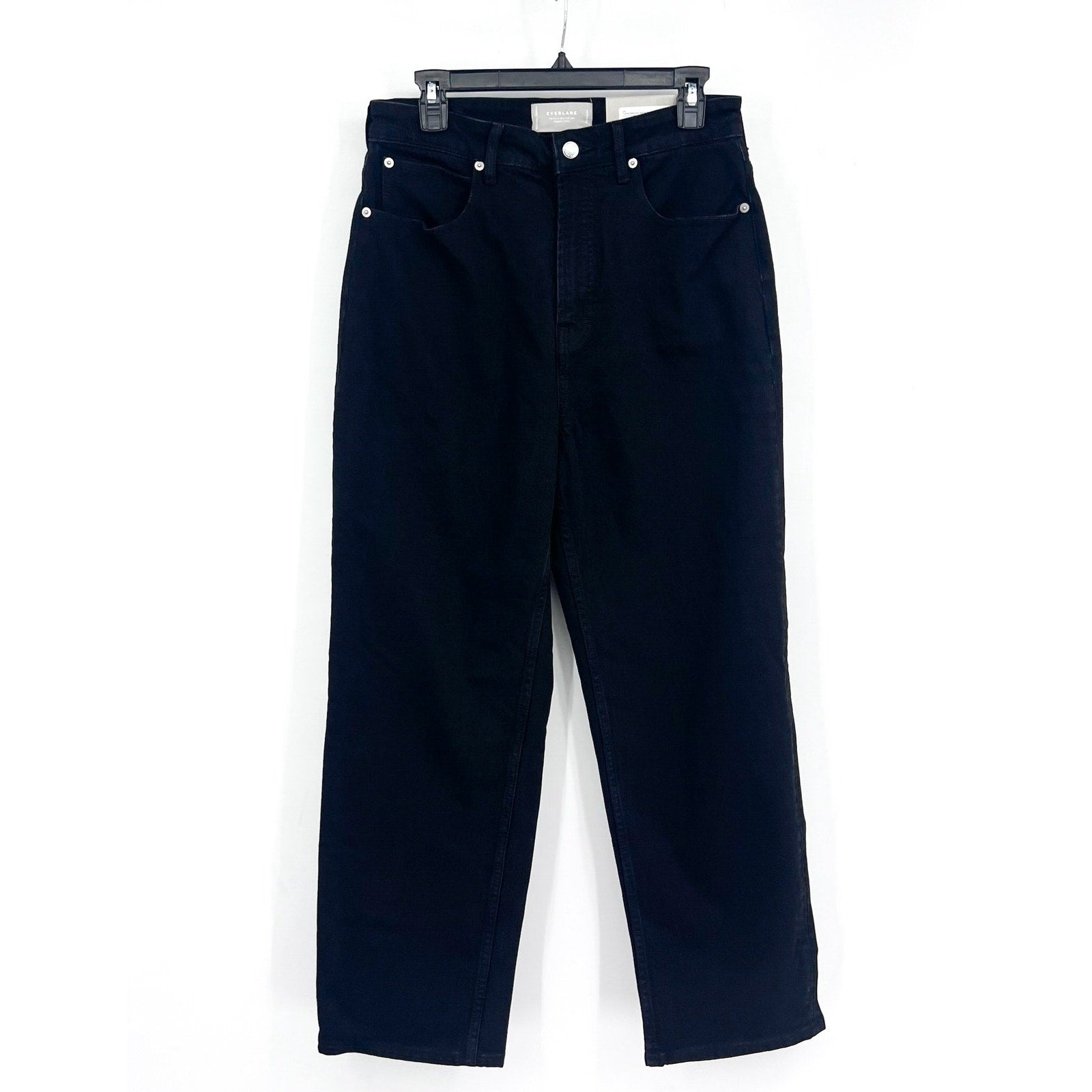EVERLANE Women's The Curvy Way High Jeans 29x27 US 8 Black Organic Cotton NWT