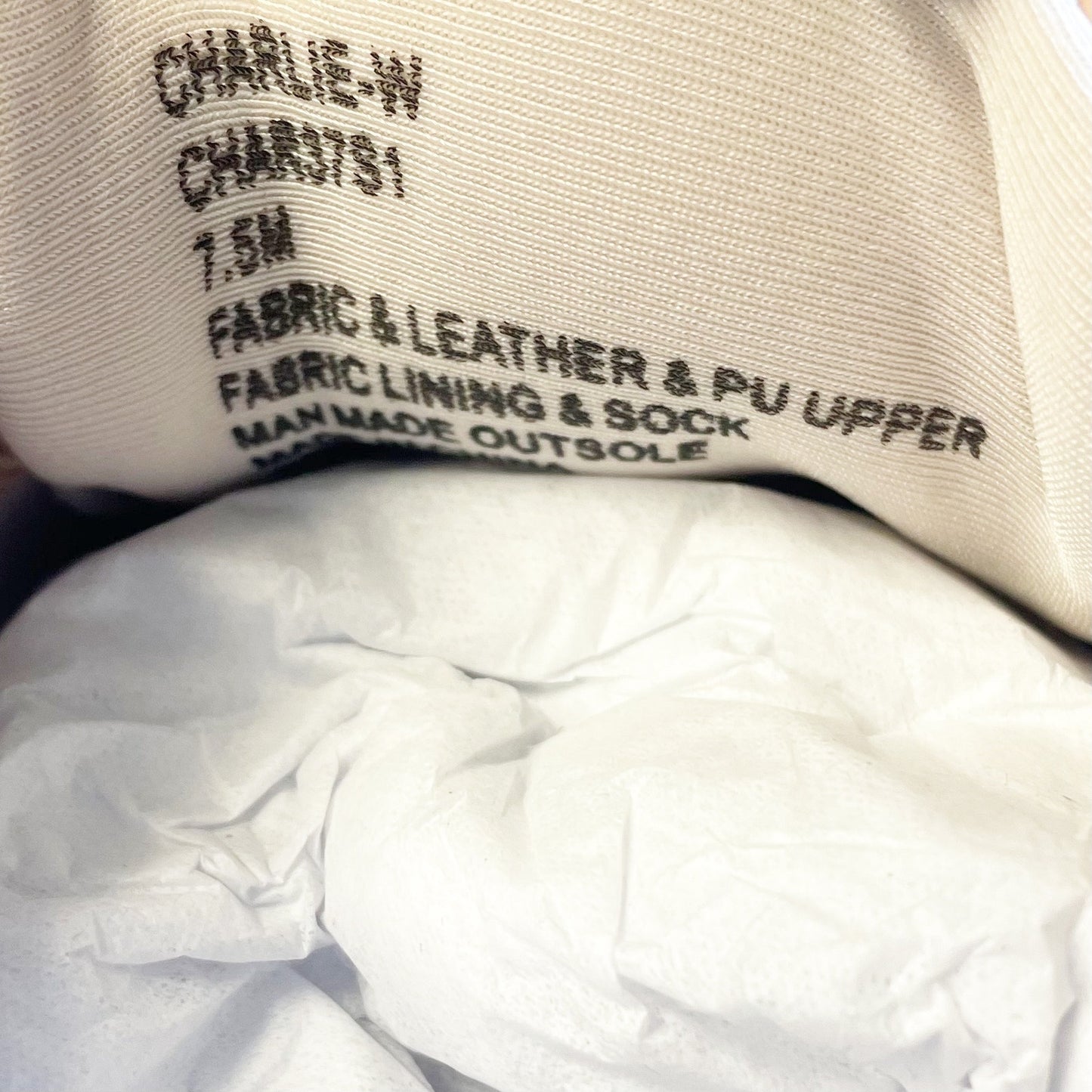 Steve Madden Womens Charlie-W Sneakers US 7.5 M Tan Light Brown Lace-Up NIB