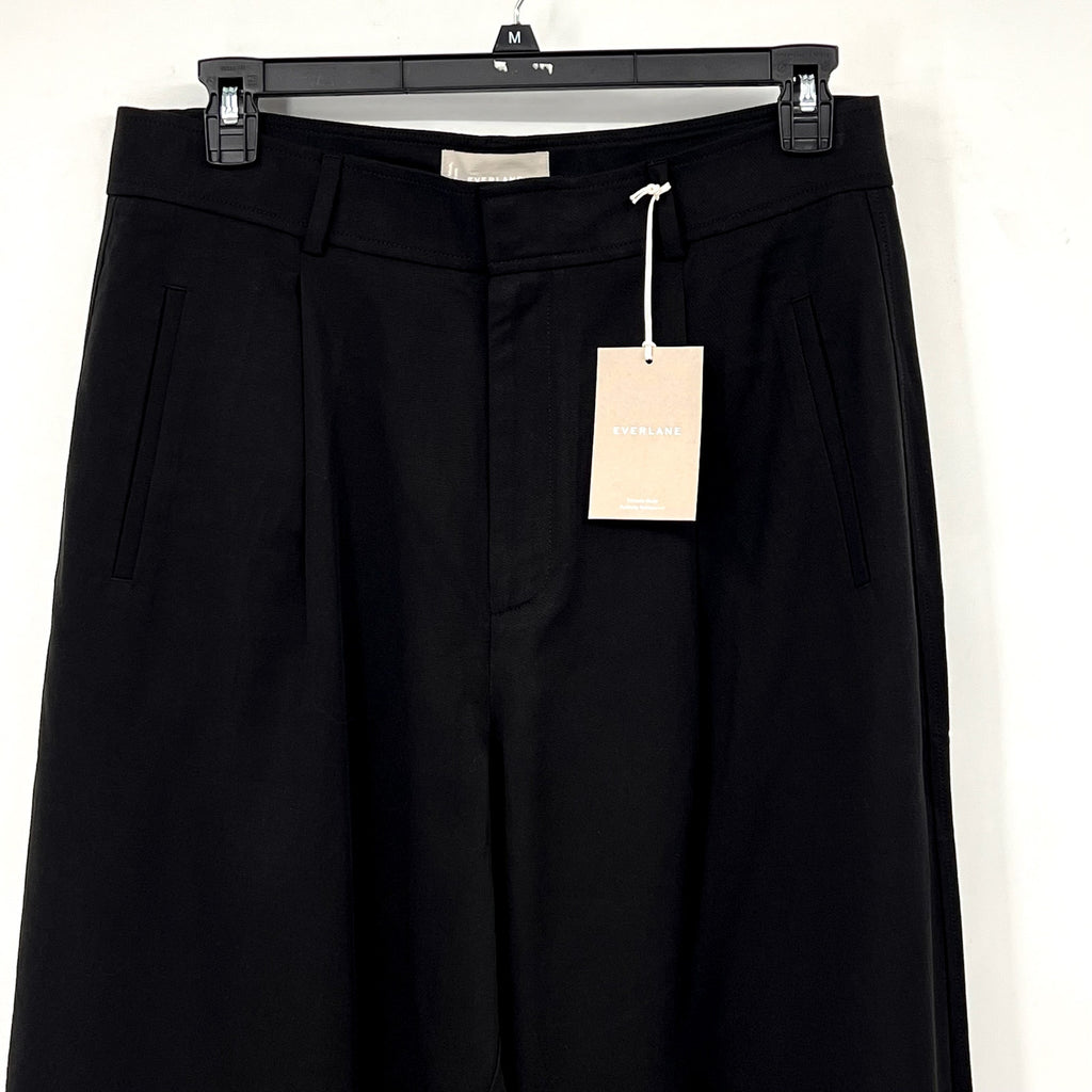 Everlane Womens The Way-High Drape Pants Size 14 30" Inseam Pleated Black NWT