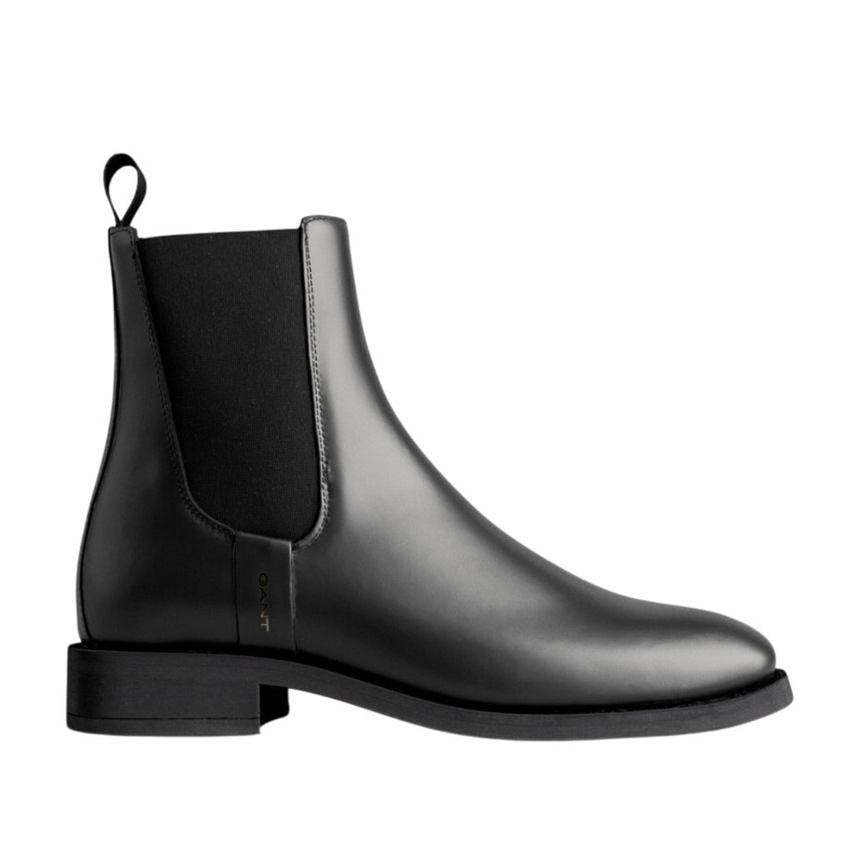 Gant Women's Fayy Chelsea Boots Size 7.5 EU 39 Black Leather Pull-On NWOB
