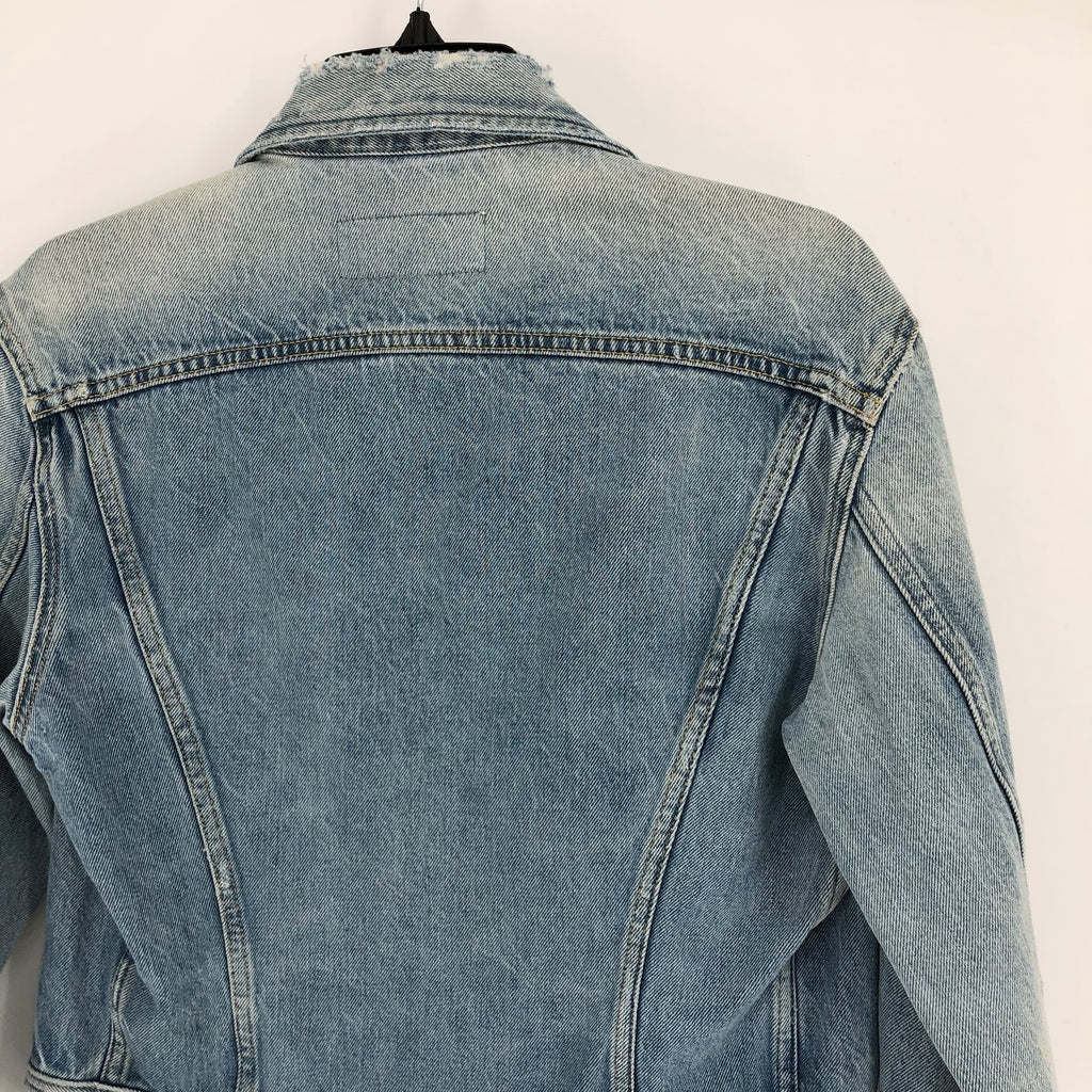 RE/DONE Women's 70s Rodeo Denim Jacket Small Blue Light Worn Distress NWOT