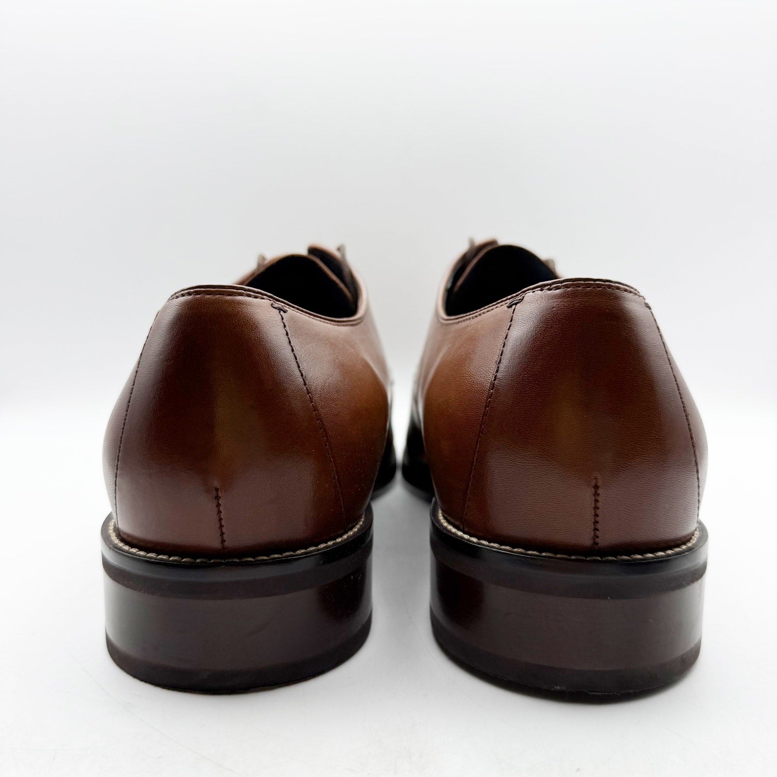 Cole Haan Mens Lenox Hill Cap Oxford Shoes US 15 M Brown Leather Split Toe NIB