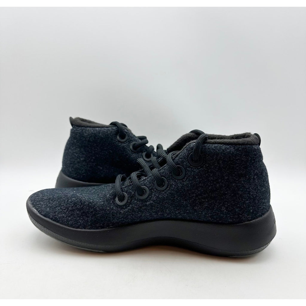 ALLBIRDS Womens Wool Runner-up Mizzles Sneakers Size 8 Black High Tops NWOB