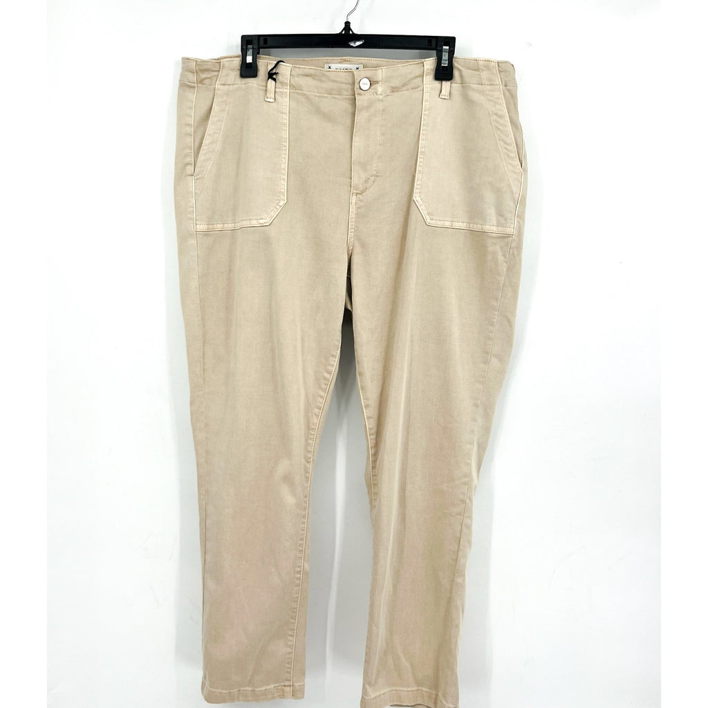 PAIGE Womens Mayslie Ankle Utility Pants Size 34 US 16 Tan Sand Twill NWT