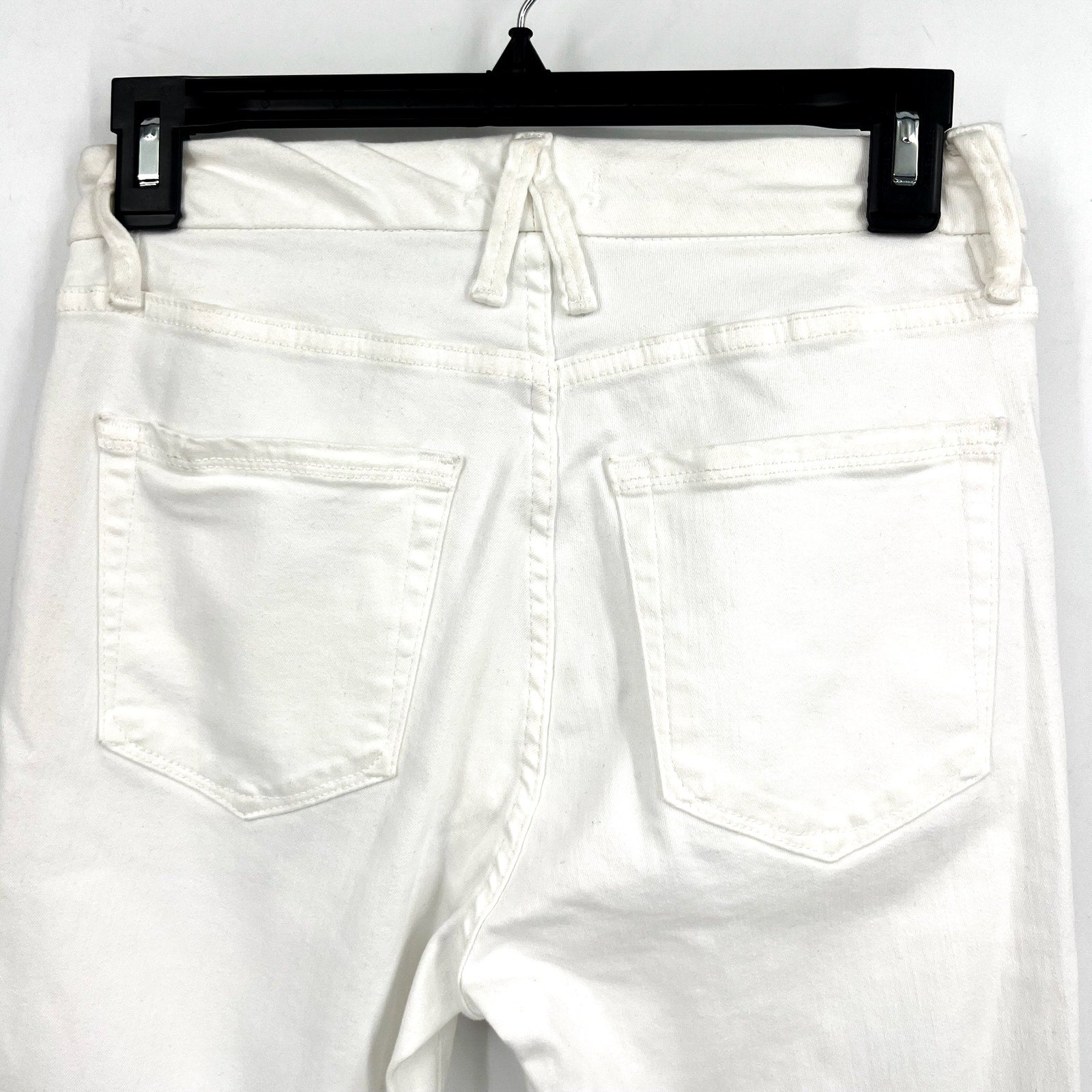 Good American Womens Good Leg Cropped Jeans Size 28 US 6 White Stretch NWOT