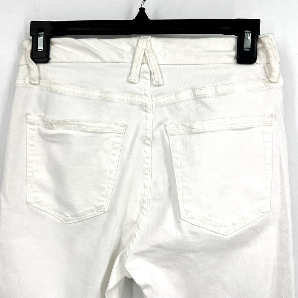 Good American Womens Good Leg Cropped Jeans Size 28 US 6 White Stretch NWOT
