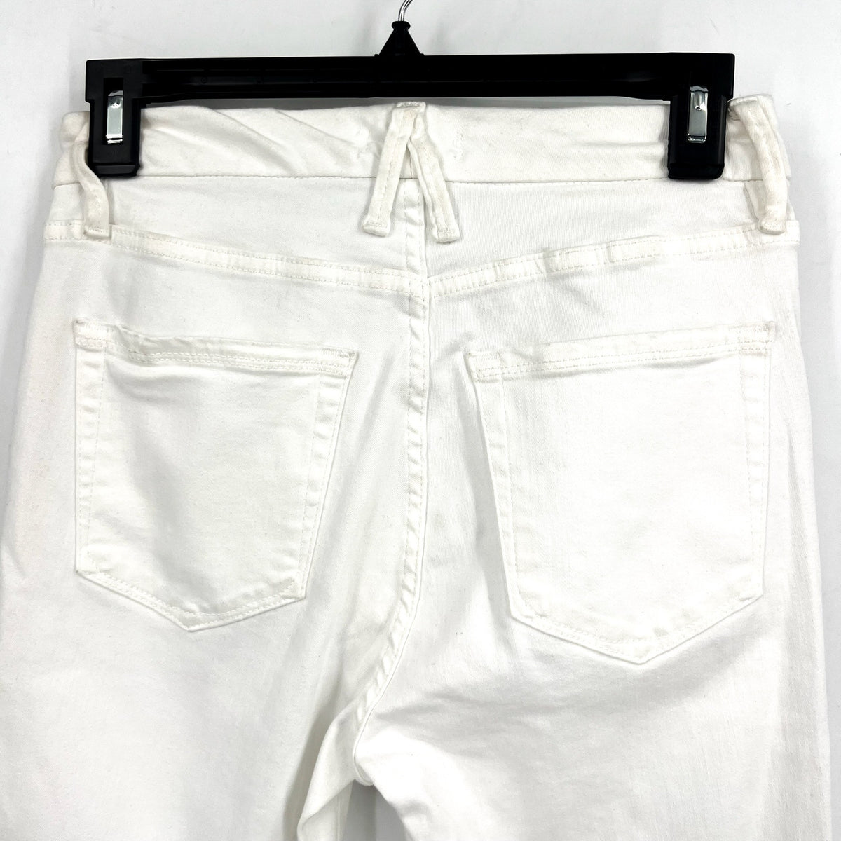 Good American Womens Good Leg Cropped Jeans Size 28 US 6 White Stretch NWOT