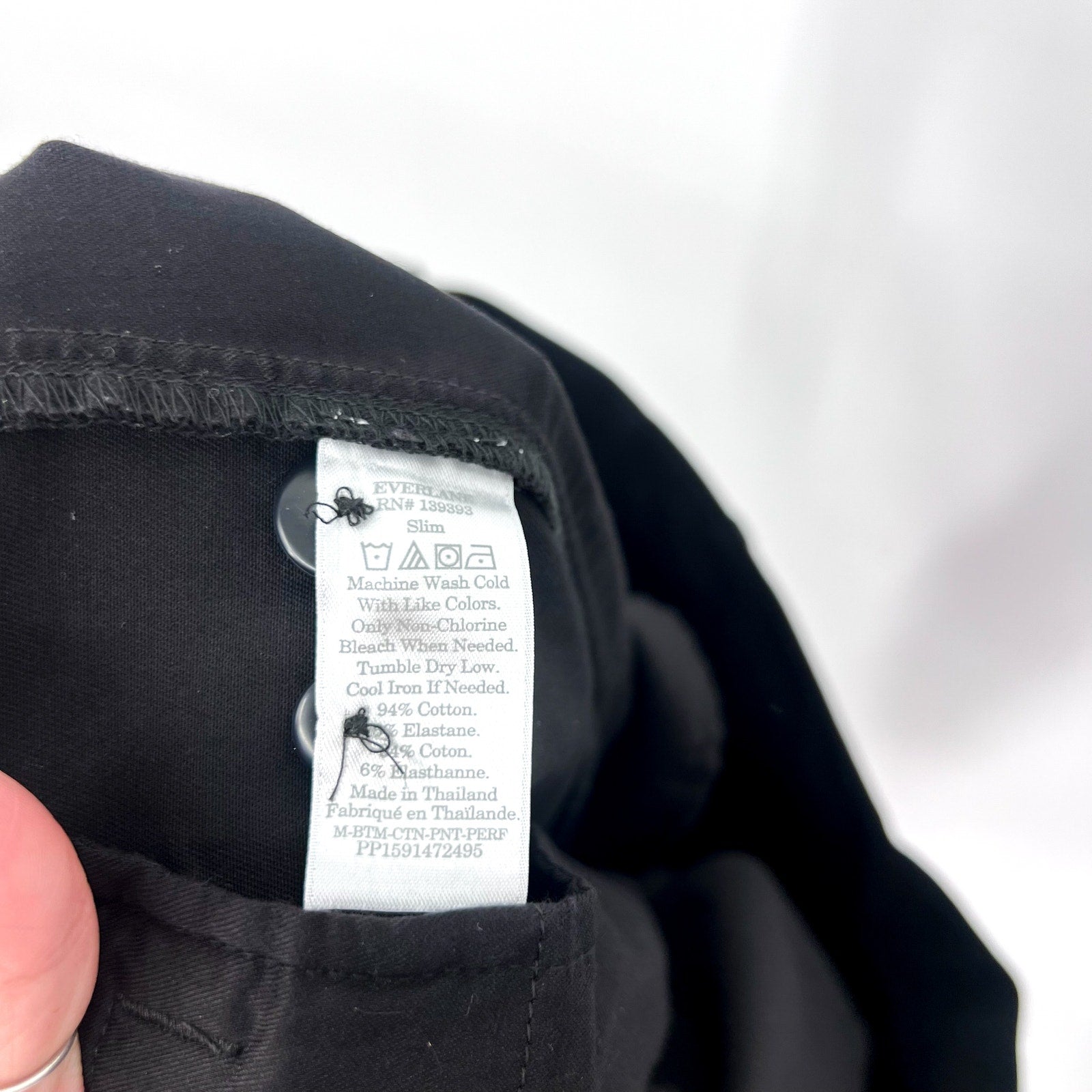 EVERLANE Men's Uniform Performance Chino Pants 38x28 Black Slim Fit NWT