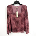 Stitch Fix LES SEREIN Womens Sequin Sheer Top Medium Purple Long Sleeve NWT
