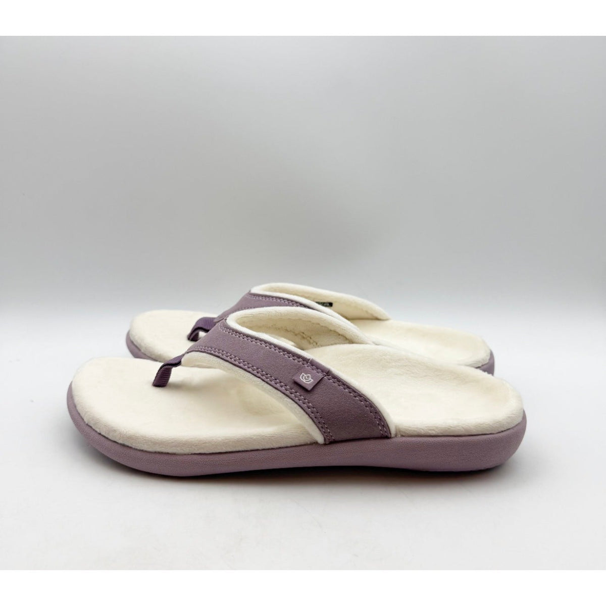 Spenco Womens Yumi Cozy Slipper Flip Flop Size 7 Plush Faux Fur Purple NIB