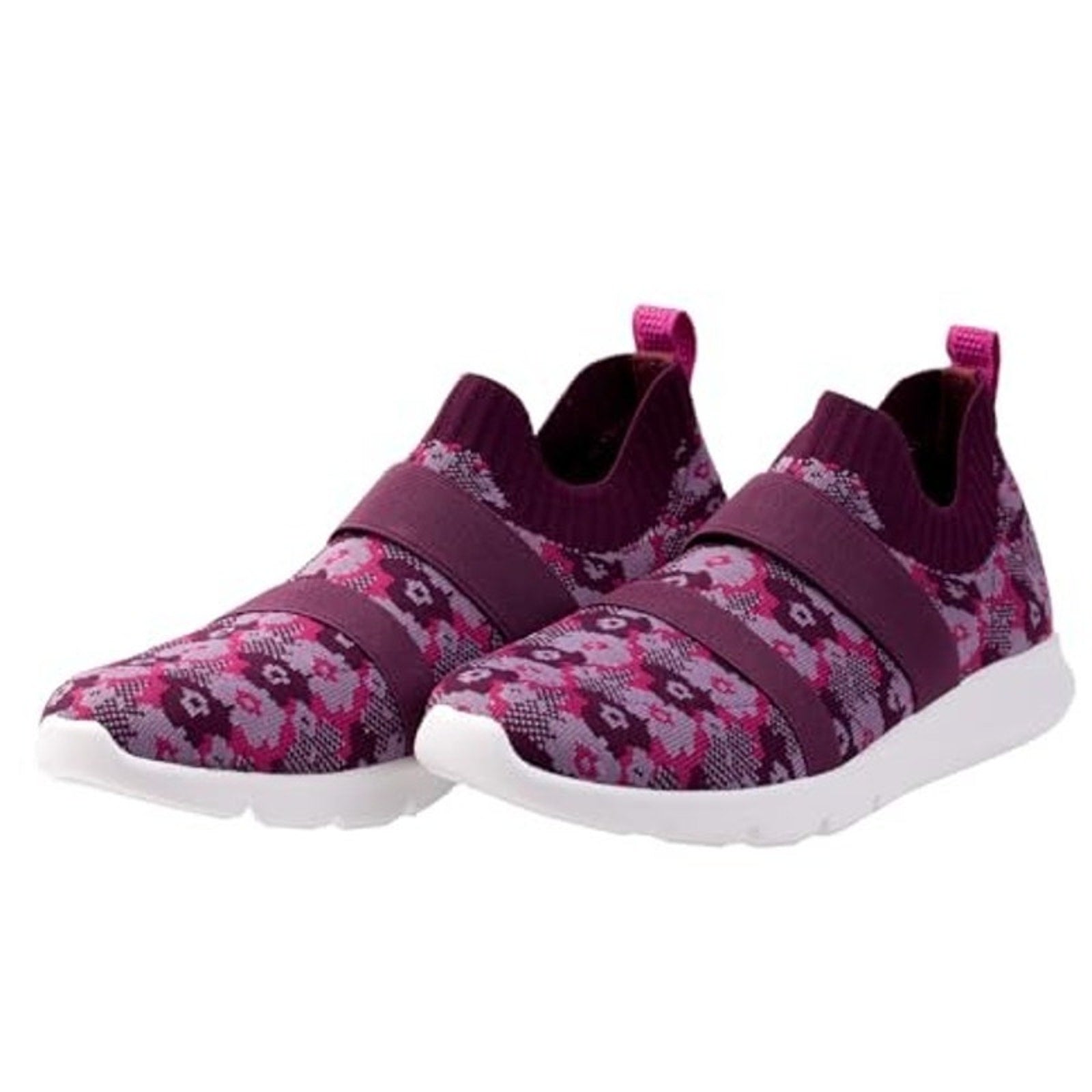 Spenco Womens Karma Stretch Sneakers US 9.5 M EU 40 Fuchsia Floral Purple NIB