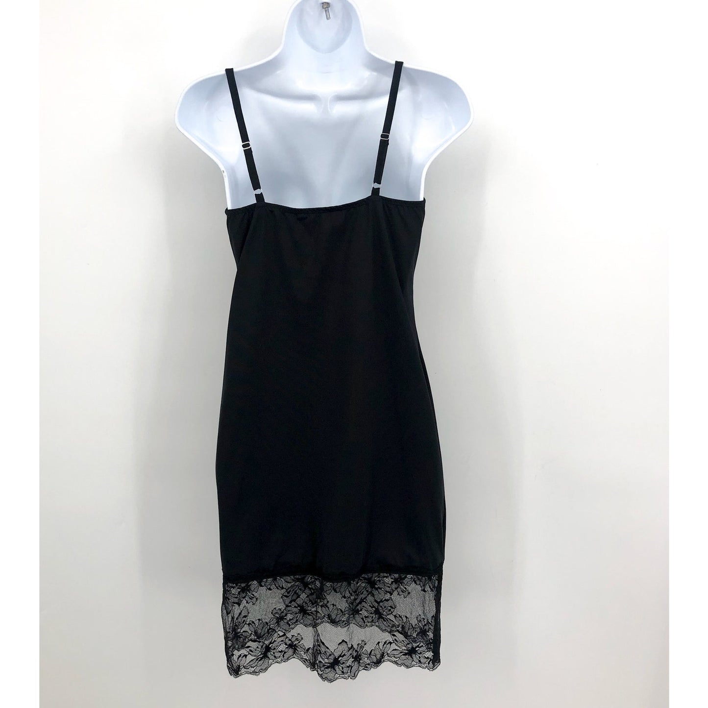 FLEUR DU MAL Women's Orchid Lace Slip Dress Large Black NWT