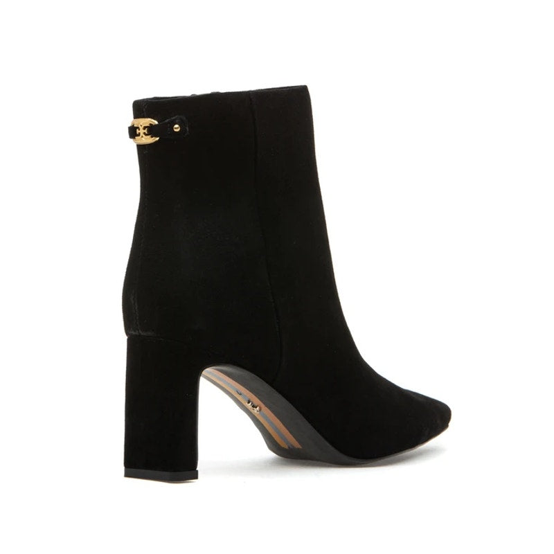 Sam Edelman Womens Saige Ankle Boots US 8  M EU 38.5 Black Suede Heels NIB