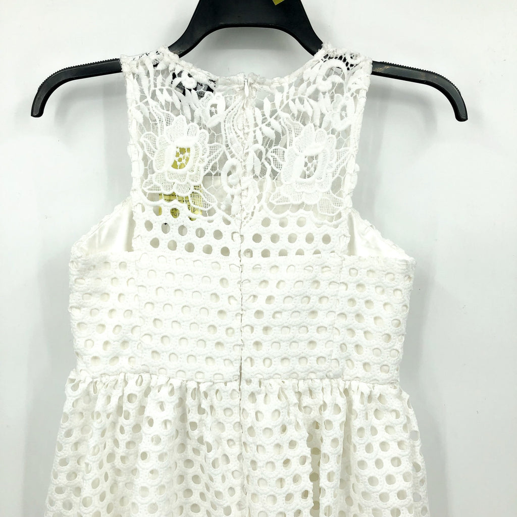 BARDOT JUNIOR Girl's Perry Lace Mini Dress Size 14 White Crochet Sleeveless NWT