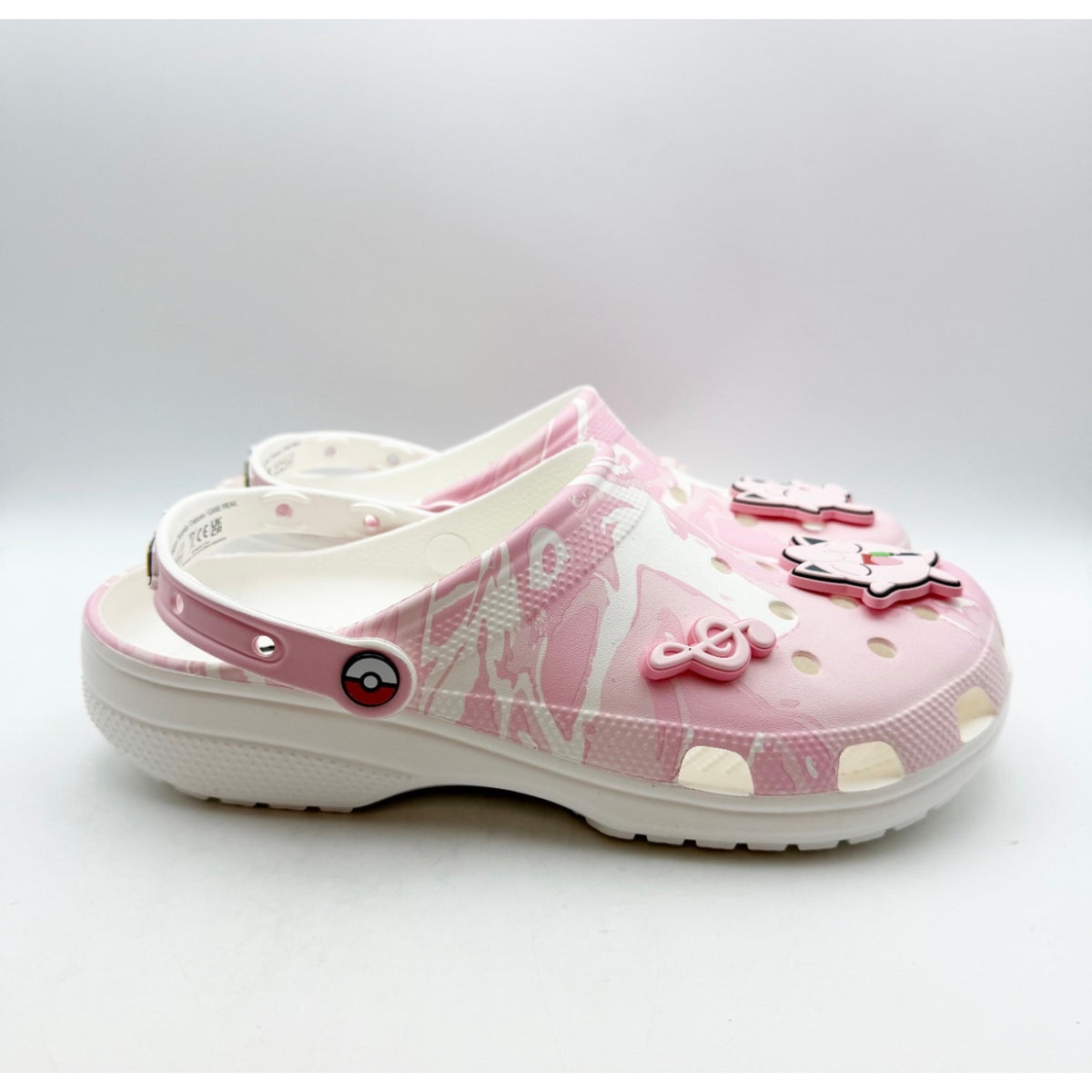 Crocs Classic Pokemon Jigglypuff Clogs Mens 12 EU 46-47 Pink White NIB