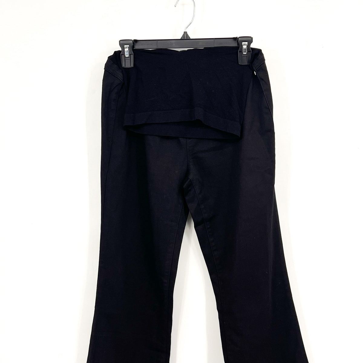 1822 DENIM Maternity Women's Slim Bootcut Jeans Size 10 Black Over Belly NWT