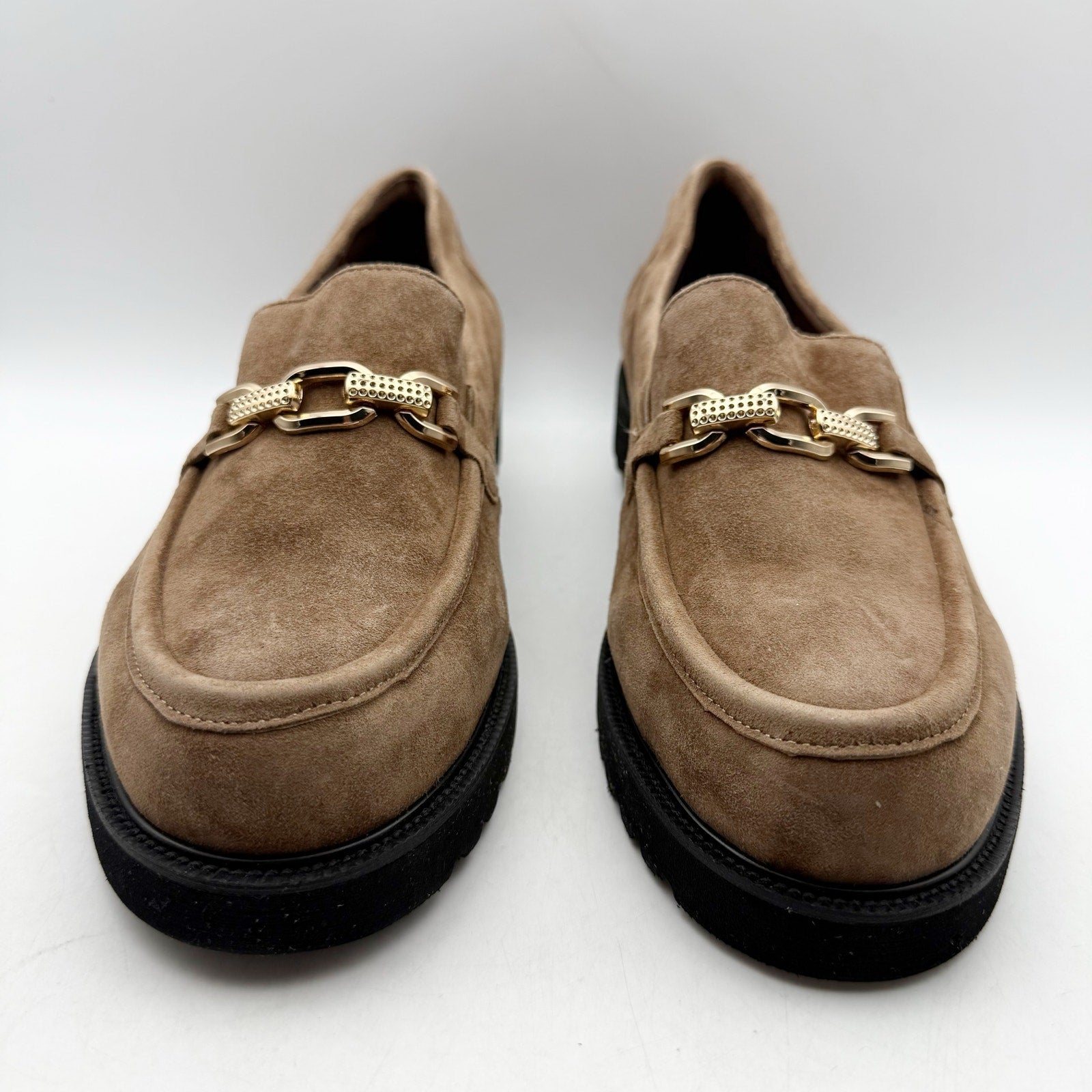 David Tate Womens Magan Loafers US 10.5 WW Brown Suede Slip On NWOB