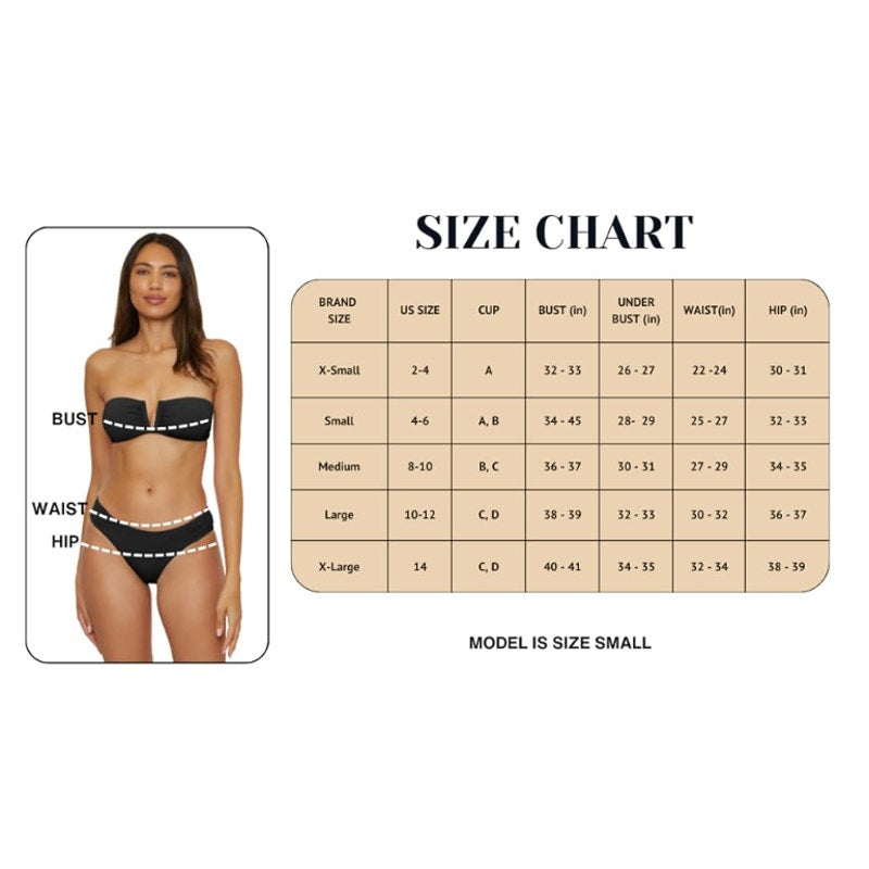 BECCA Women's Color Code V-Wire Bikini Top Small Blue Ultramarine Adjustable NWT