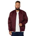 LABEL Unisex Go-To Bomber Jacket Size Small Burgundy Full Zip Ribbed Collar NWT