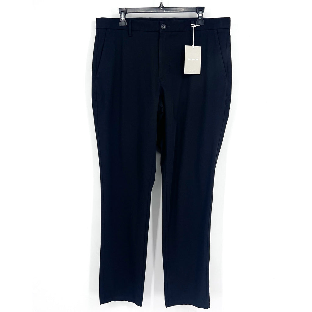 EVERLANE Uniform Mens Performance Chino Pants 36x34 Black Athletic Fit NWT