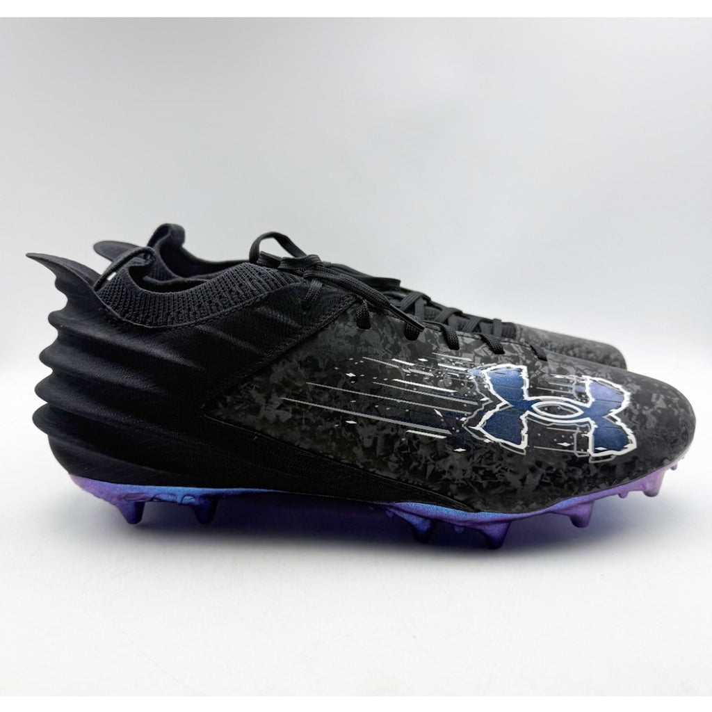 Under Armour Mens Blur Smoke Suede 2.0 MC Molded Football Cleat US 13 Black NWOB