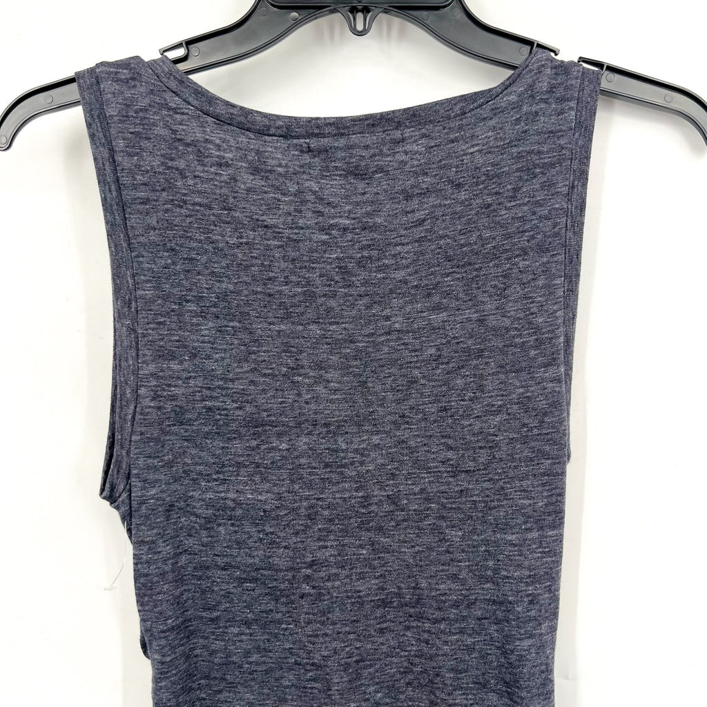 TREASURE & BOND Ruched Sleeveless Jersey Tank Dress Medium Gray Blue NWOT