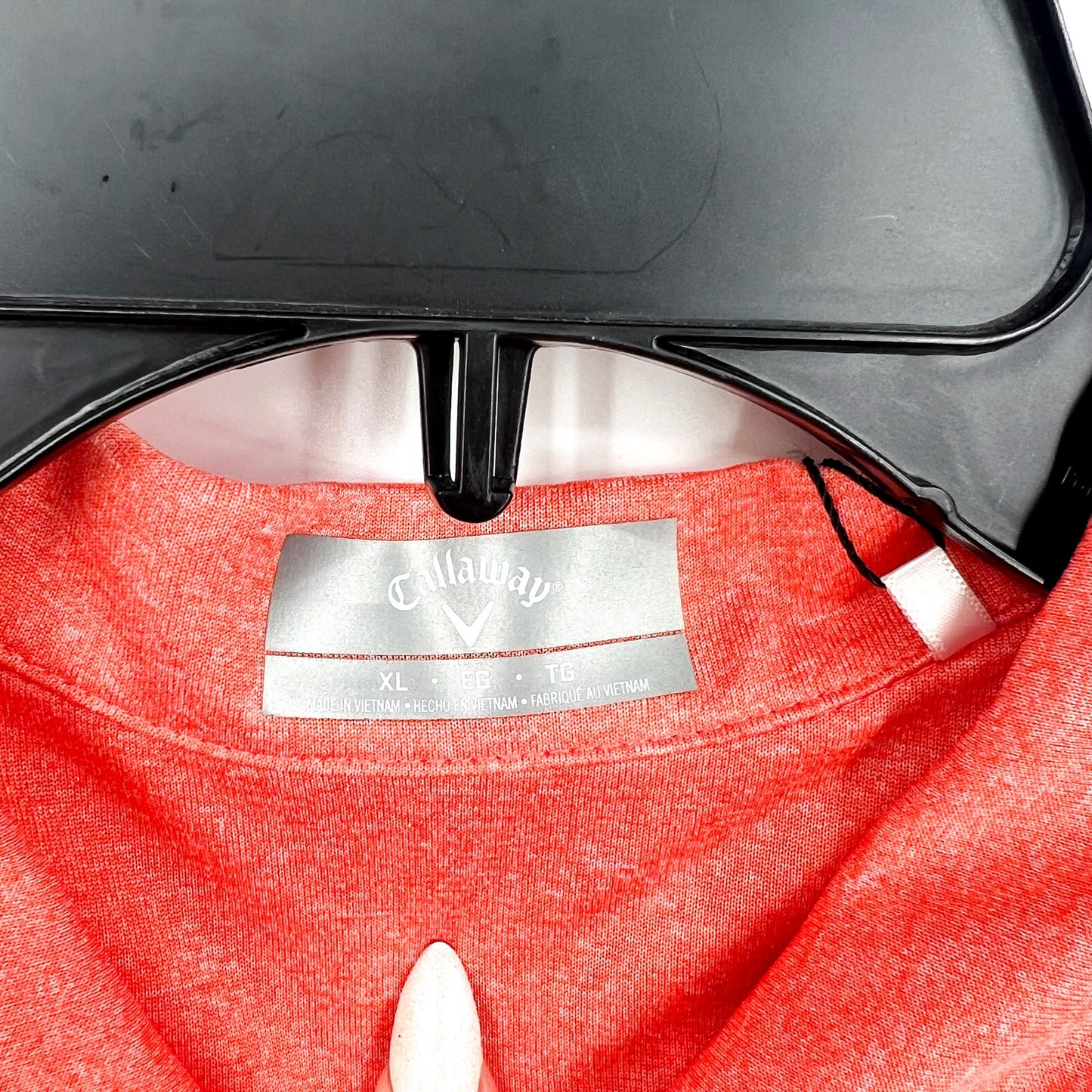 CALLAWAY Womens 1/4 Zip Golf Polo Shirt XL Orange Short Sleeve NWT