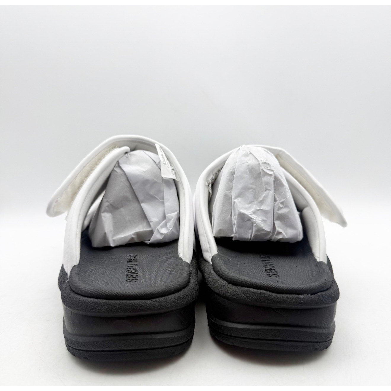 SEICHI Men's Senko Slide Sandals US 10 EU 43 White Black NIB