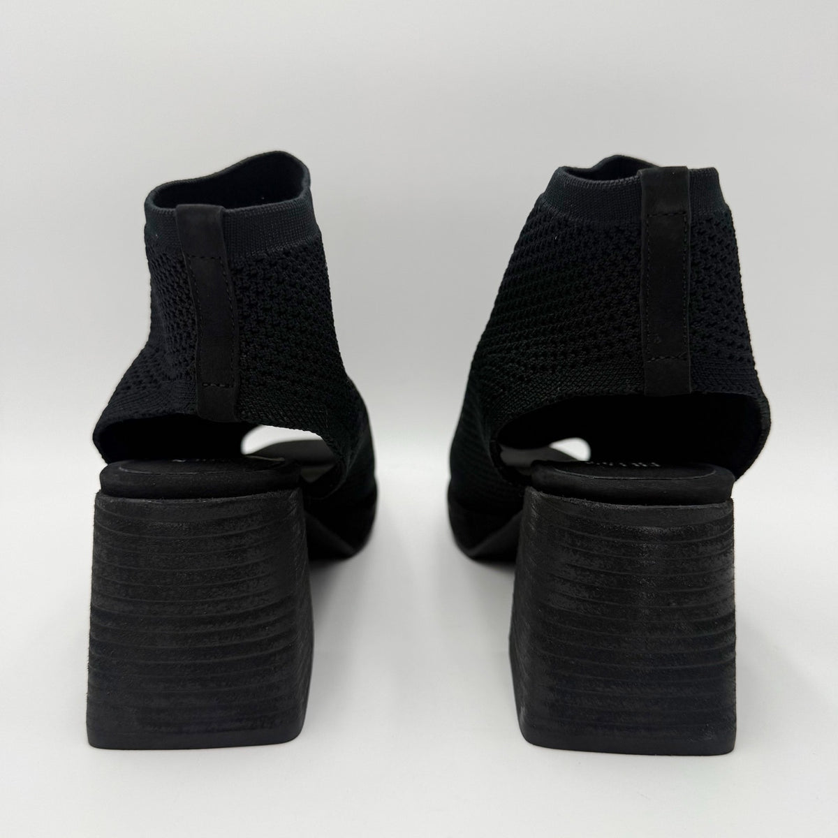 Eileen Fisher Womens Gavis Platform Sandals Size 9.5 M Black Knit NIB