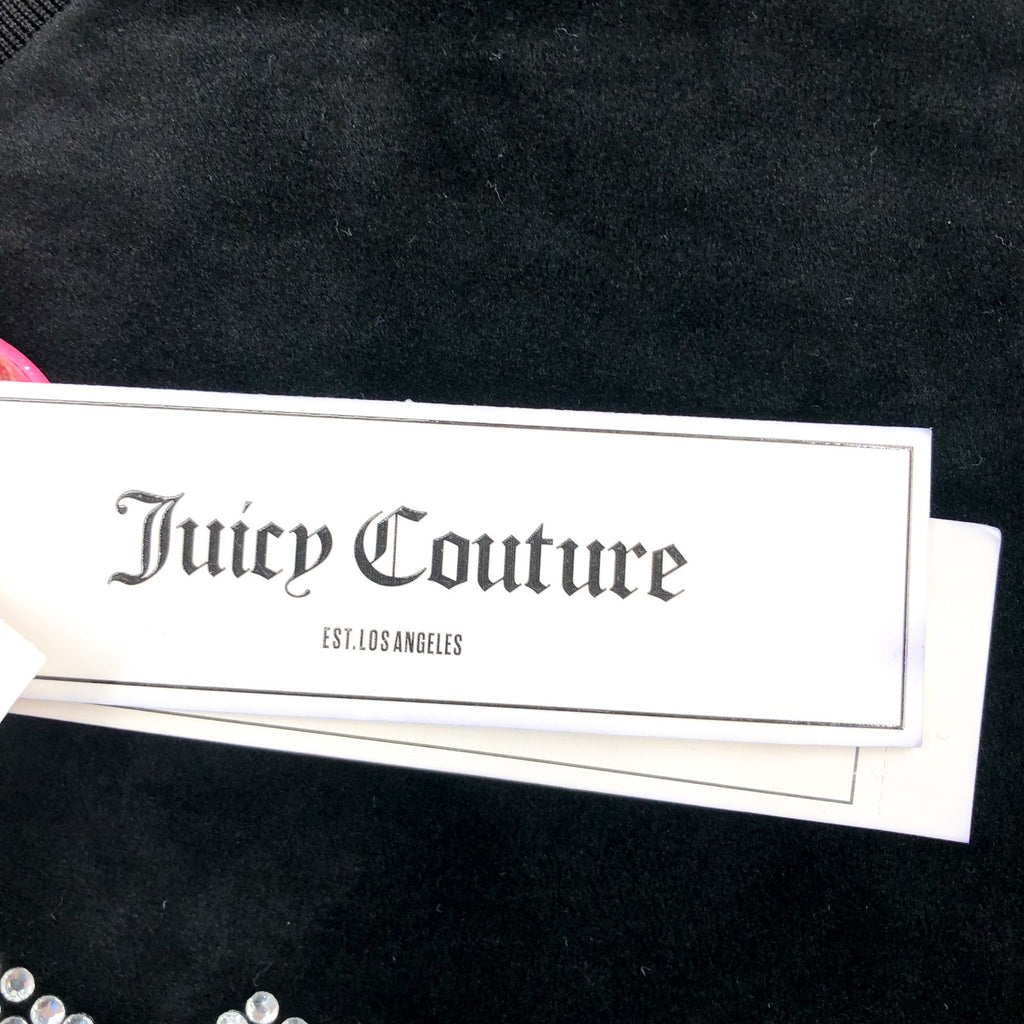 JUICY COUTURE Womens Balloon Sleeve Crop Sweatshirt Large Black Liquorice NWT