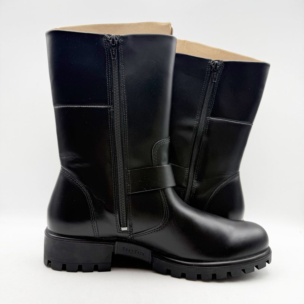 ECCO Womens Modtray Moto Mid Calf Boots EU 38 US 7-7.5 Black Leather NWOB